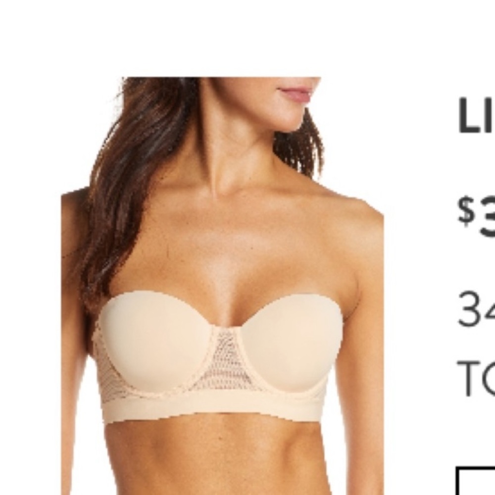Lively the lined strapless bra  (toasted almond)